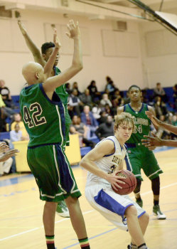 Evan King handles the ball well with either hand